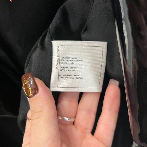 $5700 CHANEL 2015 Black Multi Wool Patent Blazer Jacket size FR 40/8 - Picture 10 of 13